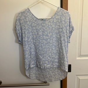 Hippie Rose Floral Top Blue